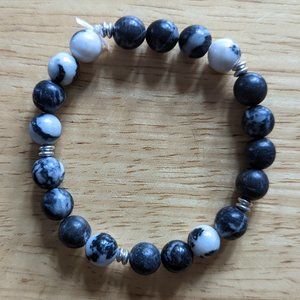 Handmade Semi-Precious Stone Beaded Stretch Bracelet (22/24)